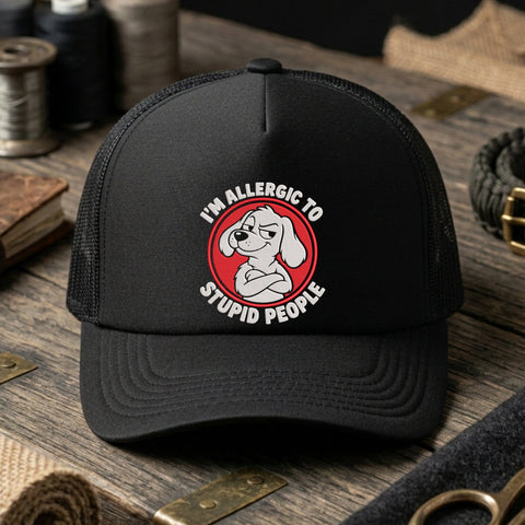I'm Allergic to Stupid People Embroidery Design – Funny Sarcastic Dog Saying Machine Embroidery File Embroidery/Applique DESIGNS PatternFeed8 