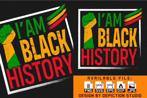 I'm Black History Month T-Shirt, Pride Month Shirt, Black History Shirt Print Template Sketch DESIGN Depiction Studio 