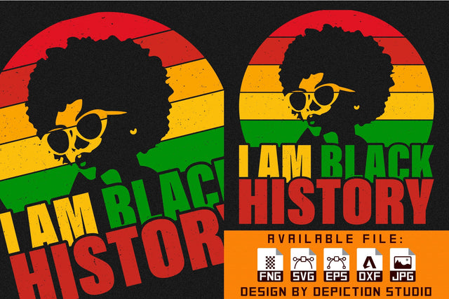 I'm Black History T-Shirt, Pride Month Shirt, Black History Month Shirt Print Template Sketch DESIGN Depiction Studio 