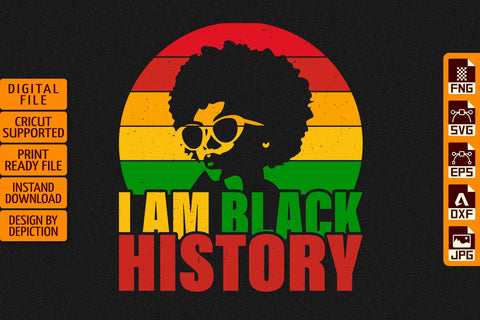 I'm Black History T-Shirt, Pride Month Shirt, Black History Month Shirt Print Template Sketch DESIGN Depiction Studio 
