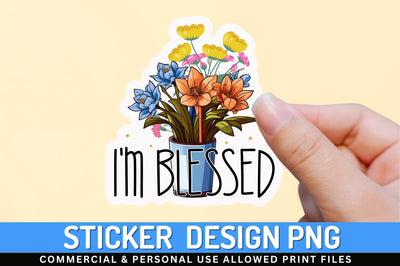 I'm blessed Sticker Design Sublimation Regulrcrative 