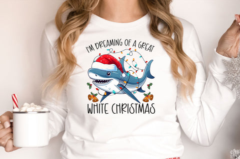 I'm dreaming of a great white christmas png design Sublimation Regulrcrative 