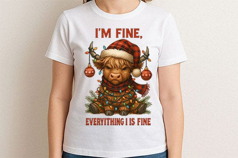 I’m Fine Everything Is Fine Cow PNG SVG BillahCrafts 