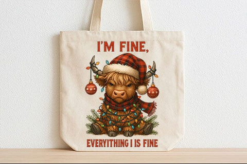 I’m Fine Everything Is Fine Cow PNG SVG BillahCrafts 