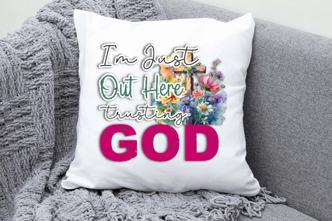 I'm Just Out Here Trusting God Png Sublimation Design, Christian Png, Western Gemstone Sunflower God Png, Jesus Png, Digital Download Sublimation Jagonath Roy 
