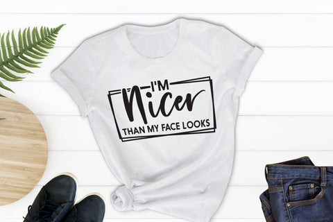 I'm Nicer Than My Face Looks - Sarcastic SVG SVG CraftLabSVG 