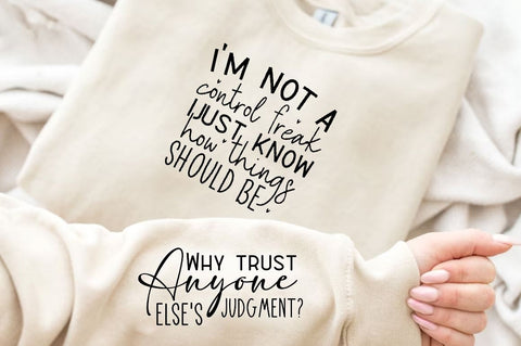 I'm not a control freak Sleeve SVG Design, Inspirational sleeve SVG, Motivational Sleeve SVG Design, Positive Sleeve SVG SVG Regulrcrative 