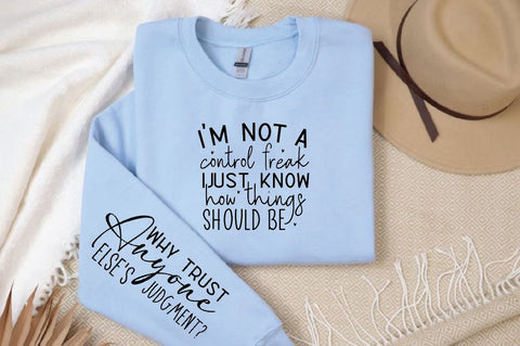 I'm not a control freak Sleeve SVG Design, Inspirational sleeve SVG, Motivational Sleeve SVG Design, Positive Sleeve SVG SVG Regulrcrative 