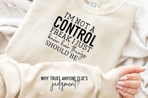 I'm not a control freak Sleeve SVG Design, Inspirational sleeve SVG, Motivational Sleeve SVG Design, Positive Sleeve SVG SVG Regulrcrative 