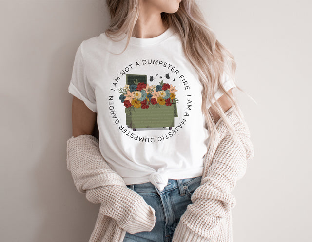 I'm Not A Dumpster Fire I'm A Majestic Dumpster Garden PNG, Funny Sublimation, Floral PNG Sublimation So Fontsy VIP Design Shop 