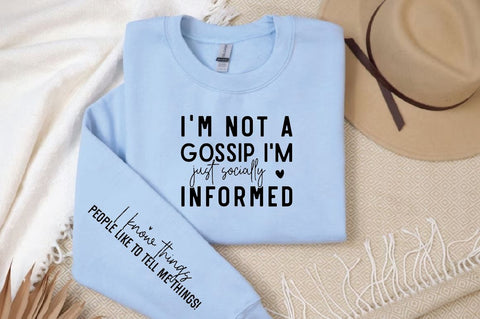 I'm not a gossip Sleeve SVG Design, Inspirational sleeve SVG, Motivational Sleeve SVG Design, Positive Sleeve SVG SVG Regulrcrative 