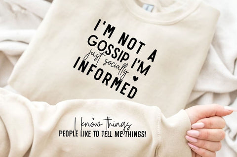 I'm not a gossip Sleeve SVG Design, Inspirational sleeve SVG, Motivational Sleeve SVG Design, Positive Sleeve SVG SVG Regulrcrative 