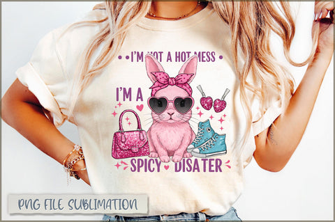 I'm Not A Hot Mess I'm A Spicy Disaster PNG Sublimation Shetara Begum 