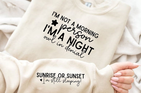 I'm not a morning person I'm a night owl in denial Sleeve SVG Design, Inspirational sleeve SVG, Motivational Sleeve SVG Design, Positive Sleeve SVG SVG Regulrcrative 