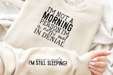 I'm not a morning person I'm a night owl in denial Sleeve SVG Design, Inspirational sleeve SVG, Motivational Sleeve SVG Design, Positive Sleeve SVG SVG Regulrcrative 