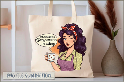 I'm not always a bitch sometimes i'm asleep Tote bag Sublimation Shetara Begum 