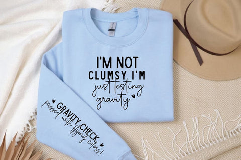 I'm not clumsy I'm just testing gravity Sleeve SVG Design, Inspirational sleeve SVG, Motivational Sleeve SVG Design, Positive Sleeve SVG SVG Regulrcrative 
