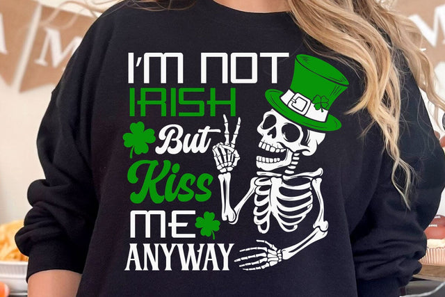 I'm not Irish but kiss me anyway SVG, Happy St Patrick's Day svg, St Paddy's SVG, St Patricks Day SVG, Skull Patrick svg, St Patrick's Day SVG DesignDestine 