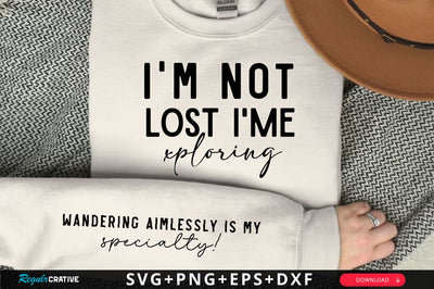 I'm not lost, I'm exploring Sleeve SVG Design, Inspirational sleeve SVG, Motivational Sleeve SVG Design, Positive Sleeve SVG SVG Regulrcrative 