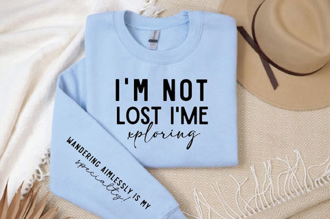 I'm not lost, I'm exploring Sleeve SVG Design, Inspirational sleeve SVG, Motivational Sleeve SVG Design, Positive Sleeve SVG SVG Regulrcrative 