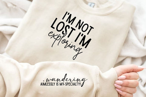I'm not lost I'm exploring Sleeve SVG Design, Inspirational sleeve SVG, Motivational Sleeve SVG Design, Positive Sleeve SVG SVG Regulrcrative 