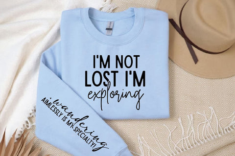 I'm not lost I'm exploring Sleeve SVG Design, Inspirational sleeve SVG, Motivational Sleeve SVG Design, Positive Sleeve SVG SVG Regulrcrative 