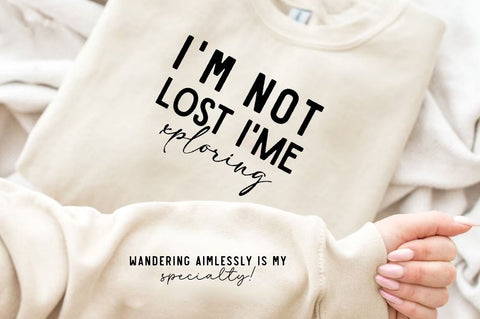 I'm not lost, I'm exploring Sleeve SVG Design, Inspirational sleeve SVG, Motivational Sleeve SVG Design, Positive Sleeve SVG SVG Regulrcrative 