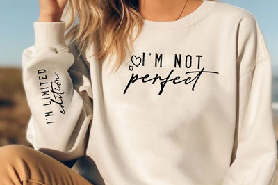 I'm Not Perfect, Jesus Motivational Inspirational Sleeve Shirt SVG Design, SVG FiveStarCrafting 