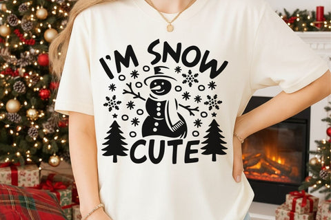 I'm Snow Cute| Funny Snowman SVG Cutting Files. SVG CosmosFineArt 