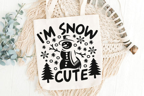 I'm Snow Cute| Funny Snowman SVG Cutting Files. SVG CosmosFineArt 