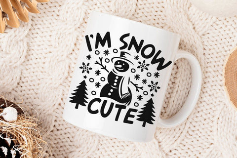 I'm Snow Cute| Funny Snowman SVG Cutting Files. SVG CosmosFineArt 
