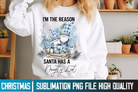 I'm the Reason Santa Has a Naughty List Sublimation PNG, I'm the Reason Santa Has a Naughty List Design Sublimation BlackCatsMedia 