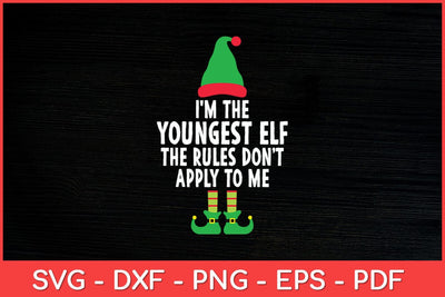 I'm The Youngest Elf Matching Family Christmas Svg Design SVG artprintfile 