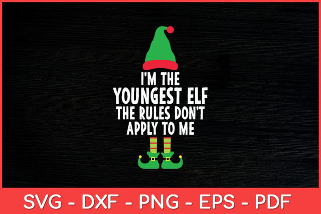 I'm The Youngest Elf Matching Family Christmas Svg Design SVG artprintfile 