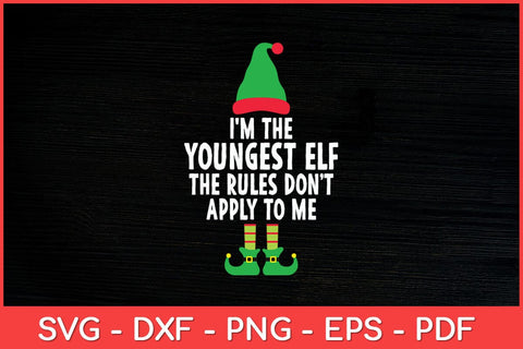 I'm The Youngest Elf Matching Family Christmas Svg Design SVG artprintfile 