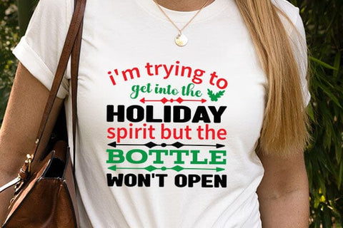 i'm trying to get into the holiday spirit but the bottle won't open SVG Angelina750 
