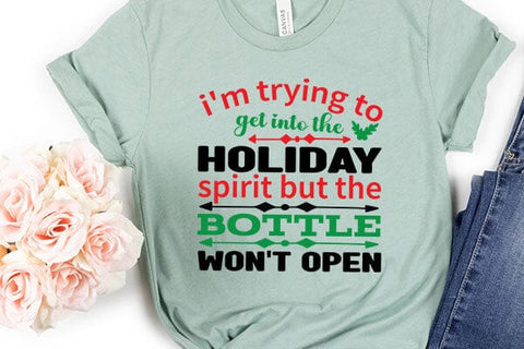 i'm trying to get into the holiday spirit but the bottle won't open SVG Angelina750 