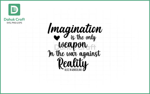 Imagination Quote SVG – Wonderland Imagination Quote SVG PNG & EPS V5 SVG dahukdesign 