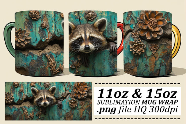 Imaginative 3D Animal Art on Sublimation Mugs Sublimation afrosvg 