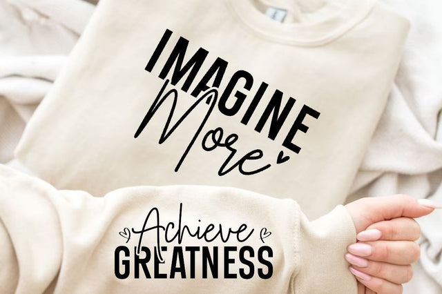 Imagine More Sleeve SVG Design, Motivational Sleeve SVG SVG Regulrcrative 