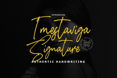 Imestaviga Signature Typeface Font Fadeline Std. 