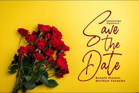 Imestaviga Signature Typeface Font Fadeline Std. 