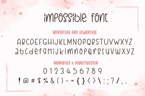 Impossible - Handwritten Font Font AnningArts Design 