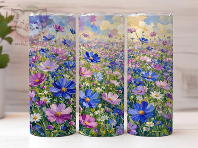 Impressionist Wildflower Meadow 20oz Tumbler, Impressionist Style, Wildflower Motif, Meadow Theme, Sublimation Wrap, 20oz Tumbler, Artistic Aesthetic, Rustic Charm Sublimation Lara' s Designs 