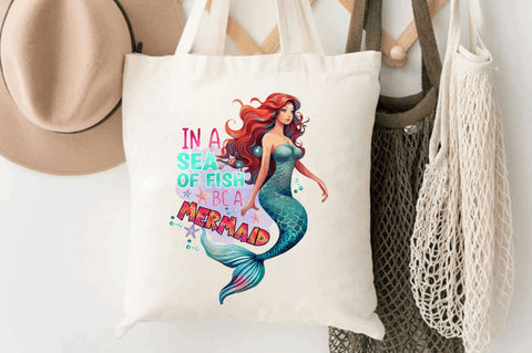 In a sea of fish be a mermaid Sublimation Design Sublimation Regulrcrative 