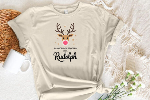 In A World Of Reindeer Be A Rudolph SVG Angelina750 