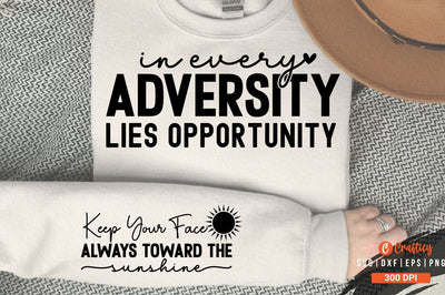 In every adversity lies opportunity Sleeve SVG Design SVG Designangry 