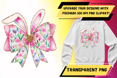 in high-resolution PNG format , Creative designs, Easter Bow Sublimation HoodArtCraft 