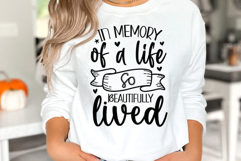 In memory of a life so beautifully lived, Memorial Quote SVG SVG FiveStarCrafting 