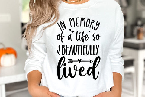 In memory of a life so beautifully lived, Memorial Quote SVG SVG FiveStarCrafting 